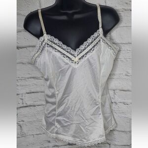 Melody White Lace Trim Camisole